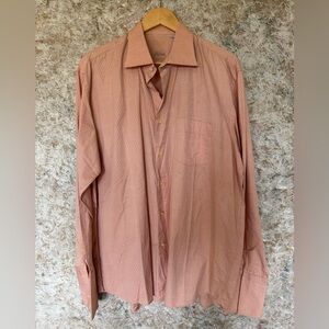 Gillioni Men's Casual Button Down Shirt Peach